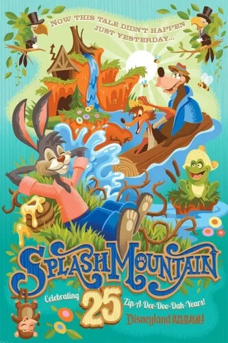 Splash Mountain Animated Comedy Adventure Movie Poster No Frame
