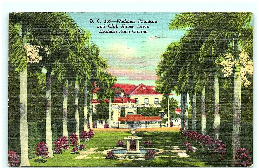 S02-4175, *Club House, Hialeah Race Course, Miami, Fl.,*Postcard.