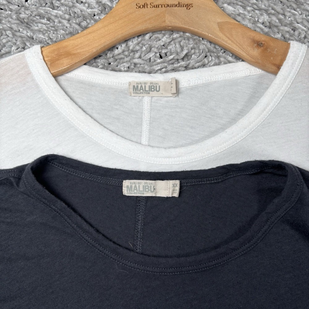 Barefoot Dreams Malibu Collection T-Shirt Bundle Of Two Men’s Size XXL Preppy