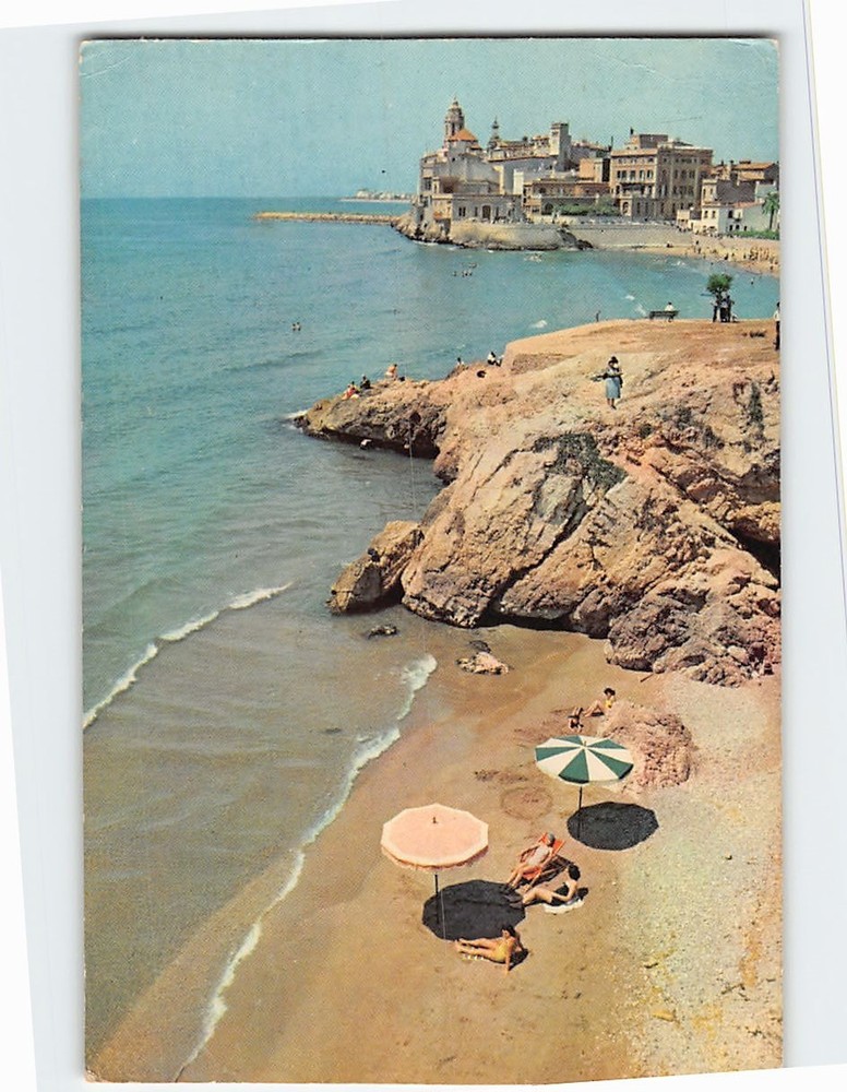 Postcard The wild coast Sitges Spain