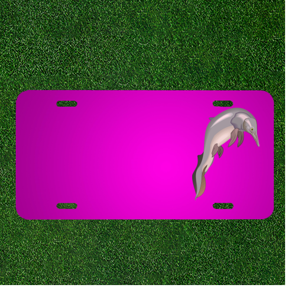 Create a Unique Personalized Car License Plate Featuring Names with Swimming Fish Animal Design