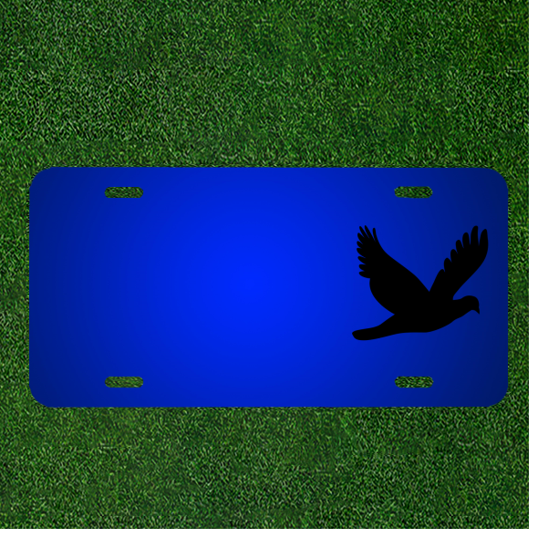 Custom Bird Silhouette License Plate with Personalized Names Added