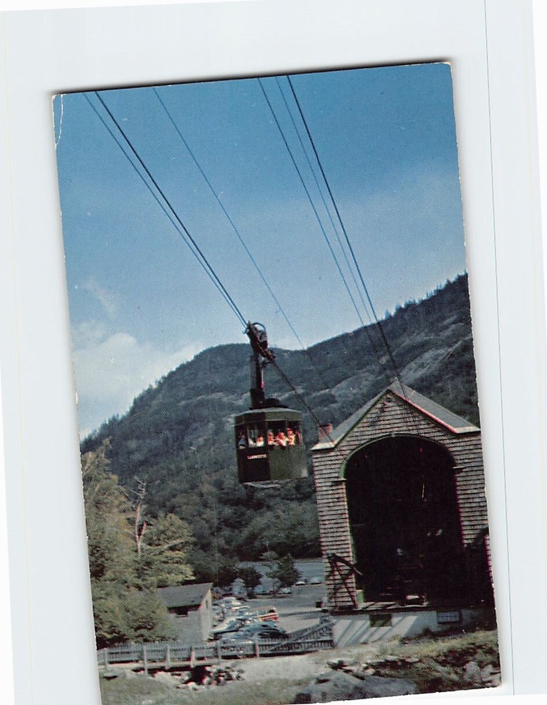 Postcard Aerial Tramway Franconia Notch NH USA