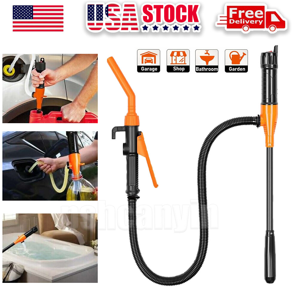 Portable Battery Powered Electric Fuel Transfer Pump Gas Oil Liquid Pump 2.4 GPM