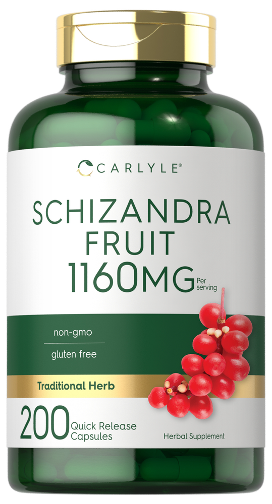 Schizandra Berry Capsules | 1160mg | 200 Capsules | Fruit Extract | by Carlyle