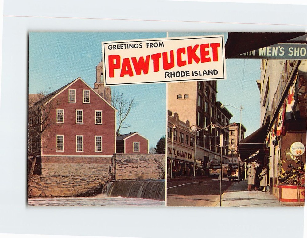 Postcard Greetings From Pawtucket  Rhode Island USA