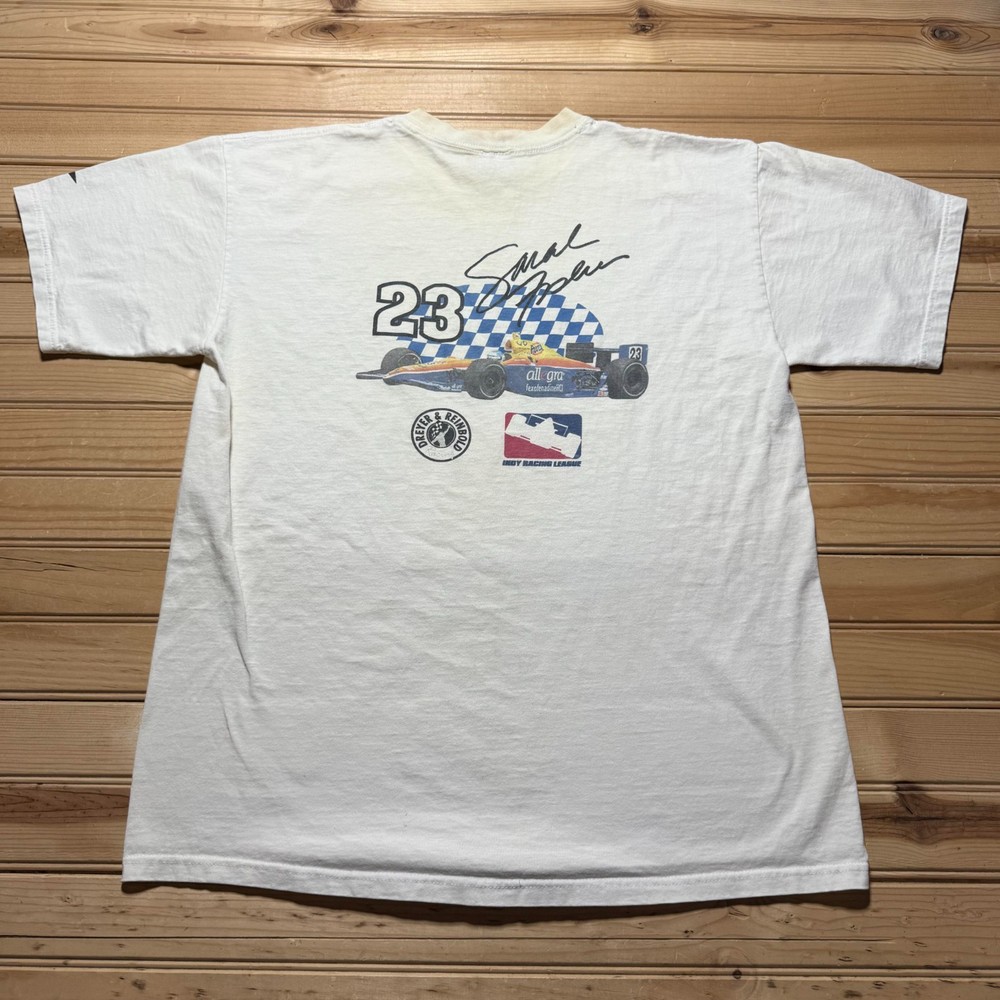 Vintage Y2K Sarah Fisher #23 Allegra Indy Racing League T-Shirt USA Made - Large