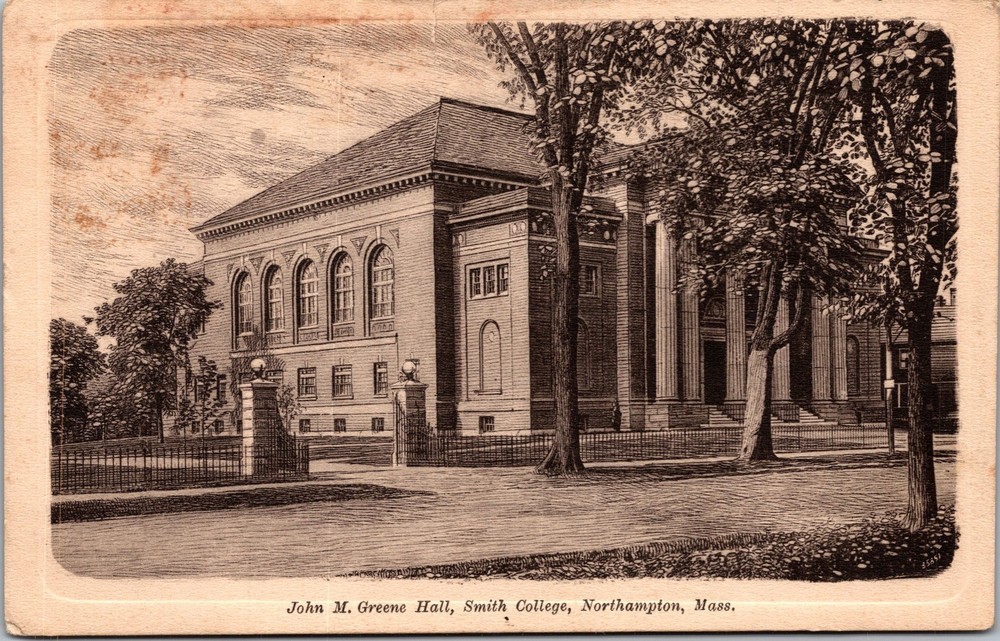 Postcard MA Northampton Smith College John M. Greene
