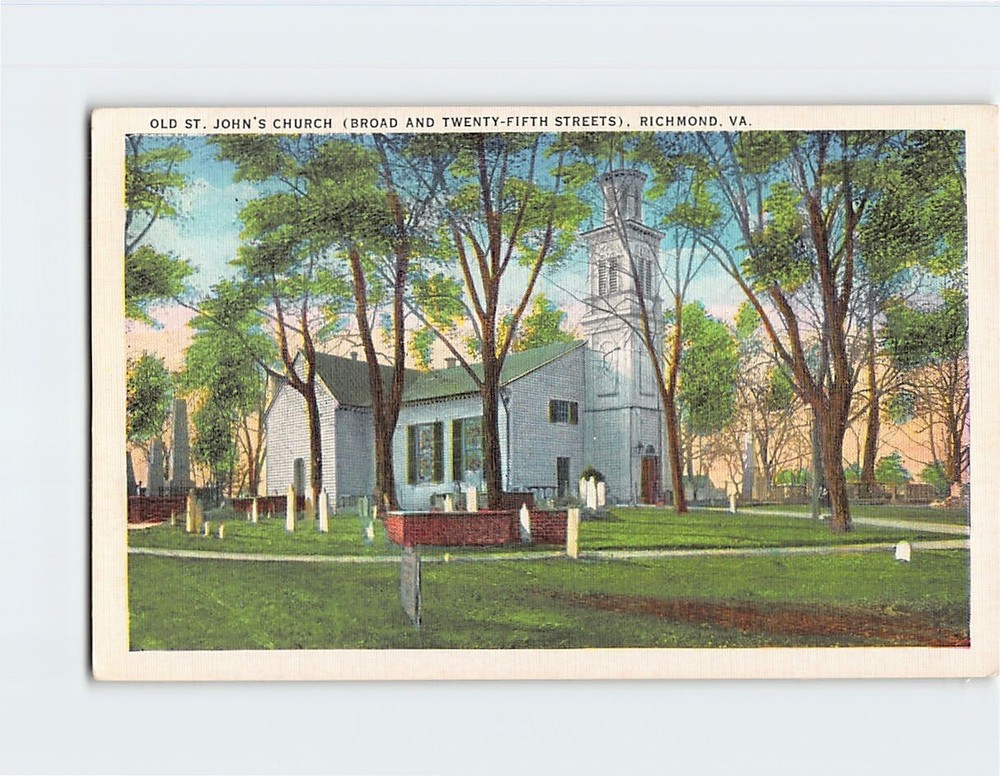 Postcard Old St. John's Church Richmond Virginia USA