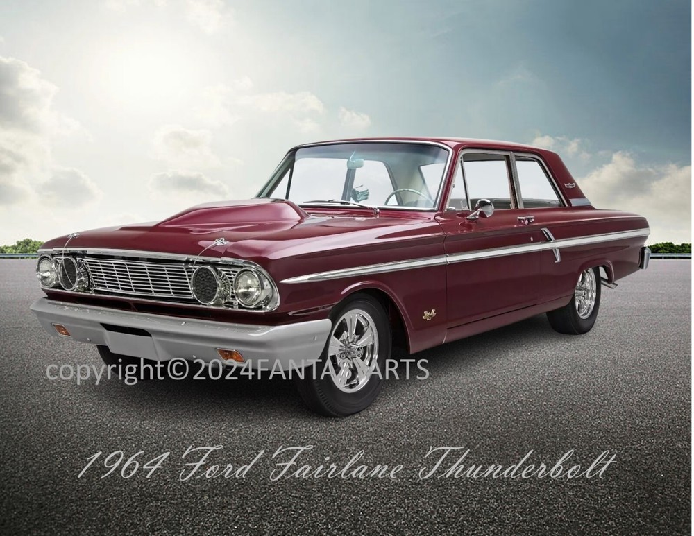 1964 Ford Fairlane Thunderbolt Muscle Car Premium Glossy Photo Print 8