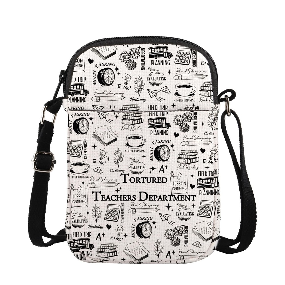BLUPARK Tortured Teachers Funny Crossbody Bag Gift for Educators Department