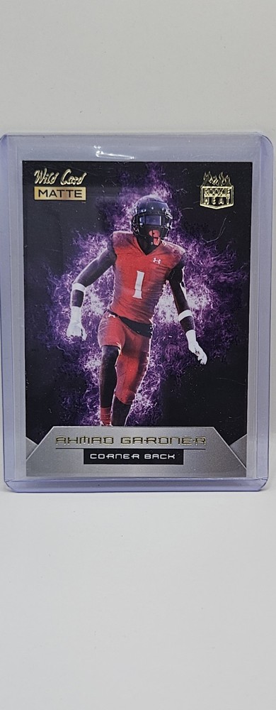 2022 Wild Card MATTE - Rookie Heat Ahmad Gardner #RH-1 Black-Purple Flames (RC)