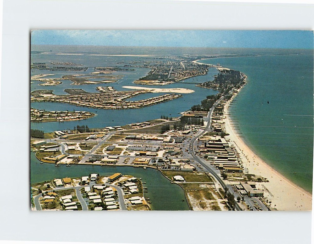 Postcard Aerial View of Treasure Island Florida USA