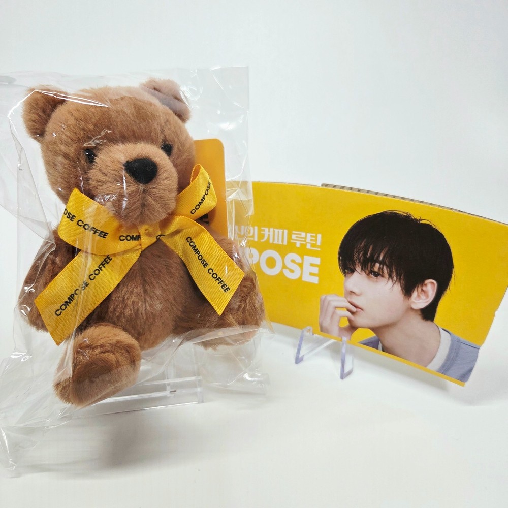 [ON HAND] BTS  V COMPOSE Limited Official Teddy Bear Keyring + Cup Holder set