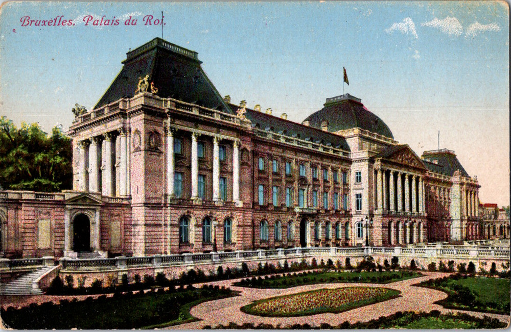 Vintage Postcard Brussels Belgium Palais Du Roi Elegant Historic Royal Palace