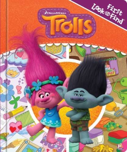 Dreamworks Trolls - First Look and Find - PI Kids - Board book - ACCEPTABLE