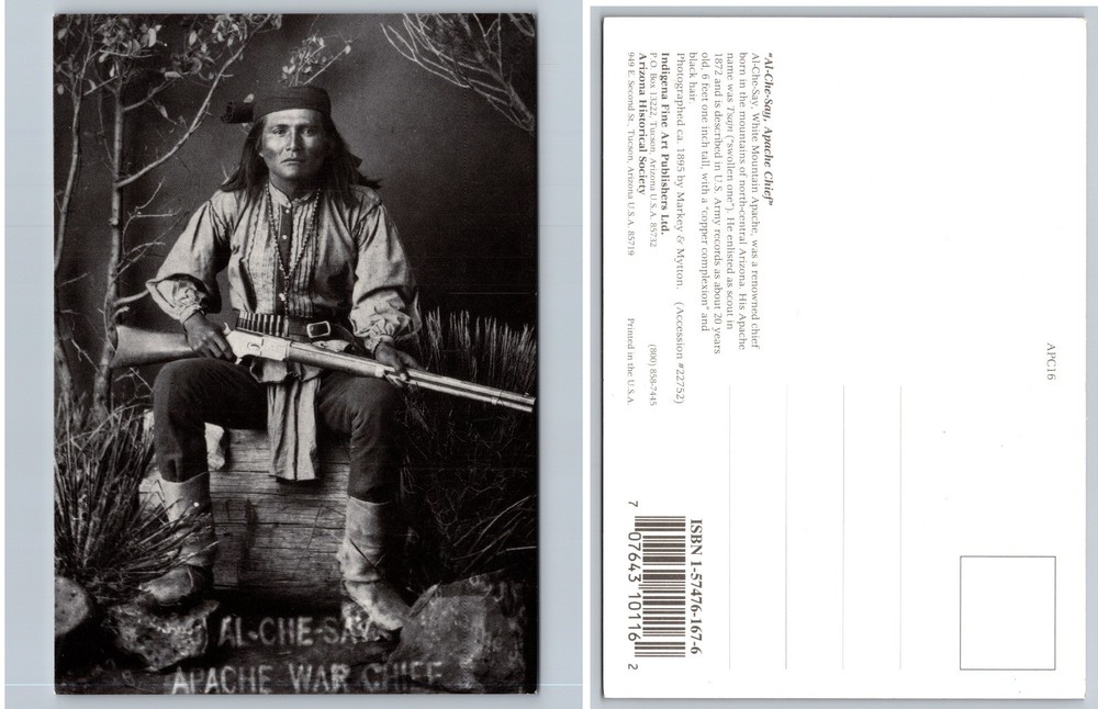 Continental Apache War Chief Native American Postcard