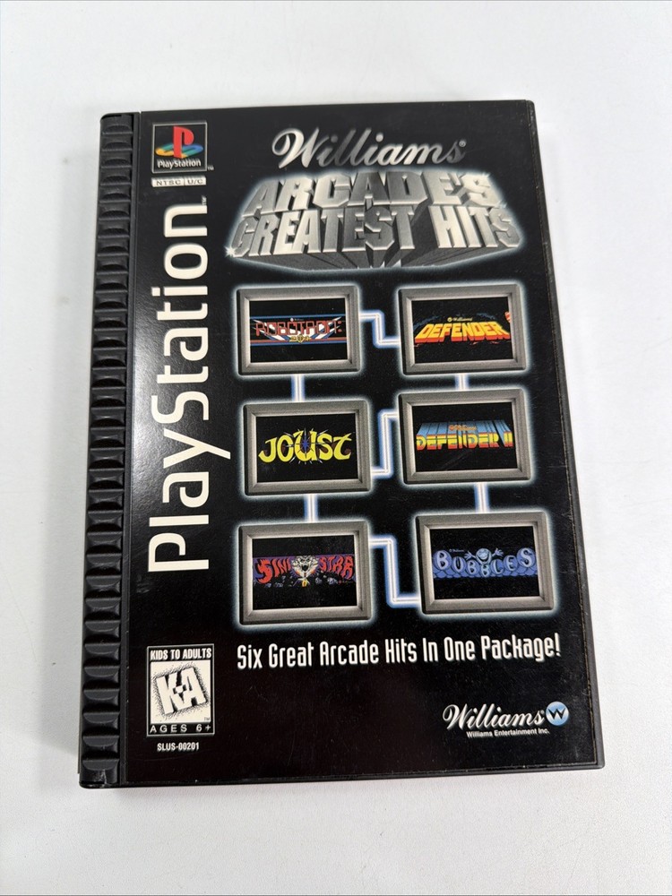 Williams Arcade's Greatest Hits - Long box (PlayStation 1, PS1, 1996) CIB TESTED