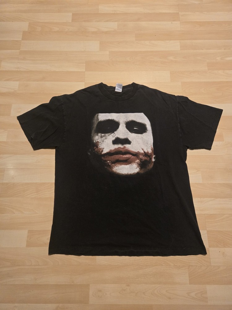 VTG The Dark Knight Joker Batman Shirt Black Banned Graphic Mens XL Movie Promo