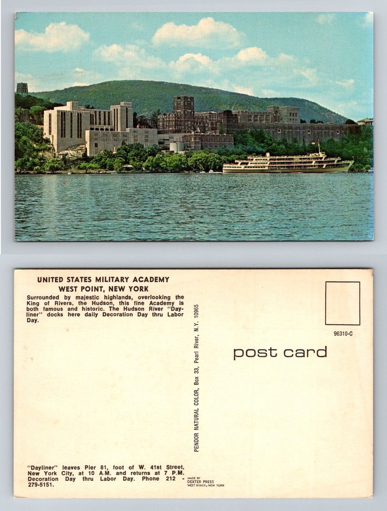 West Point, NY-New York, United States Military Academy Hudson Vintage Postcard