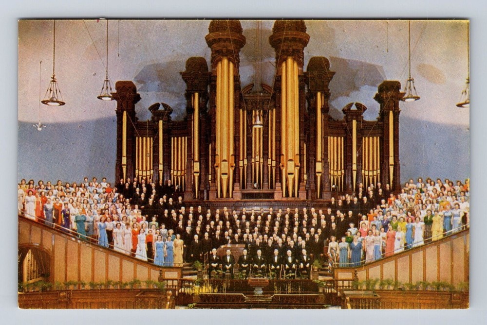 Salt Lake City UT-Utah, Mormon Tabernacle Choir & Organ, Vintage Postcard