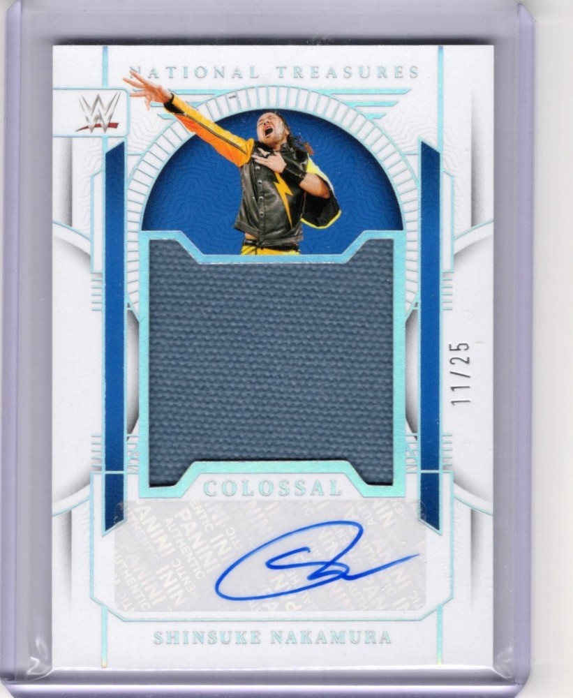 2024 Panini National Treasures Colossal Mat Patch Auto Shinsuke Nakamura 11/25