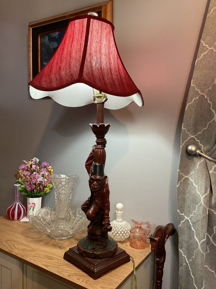 RARE Vintage Table Lamp MONKEY