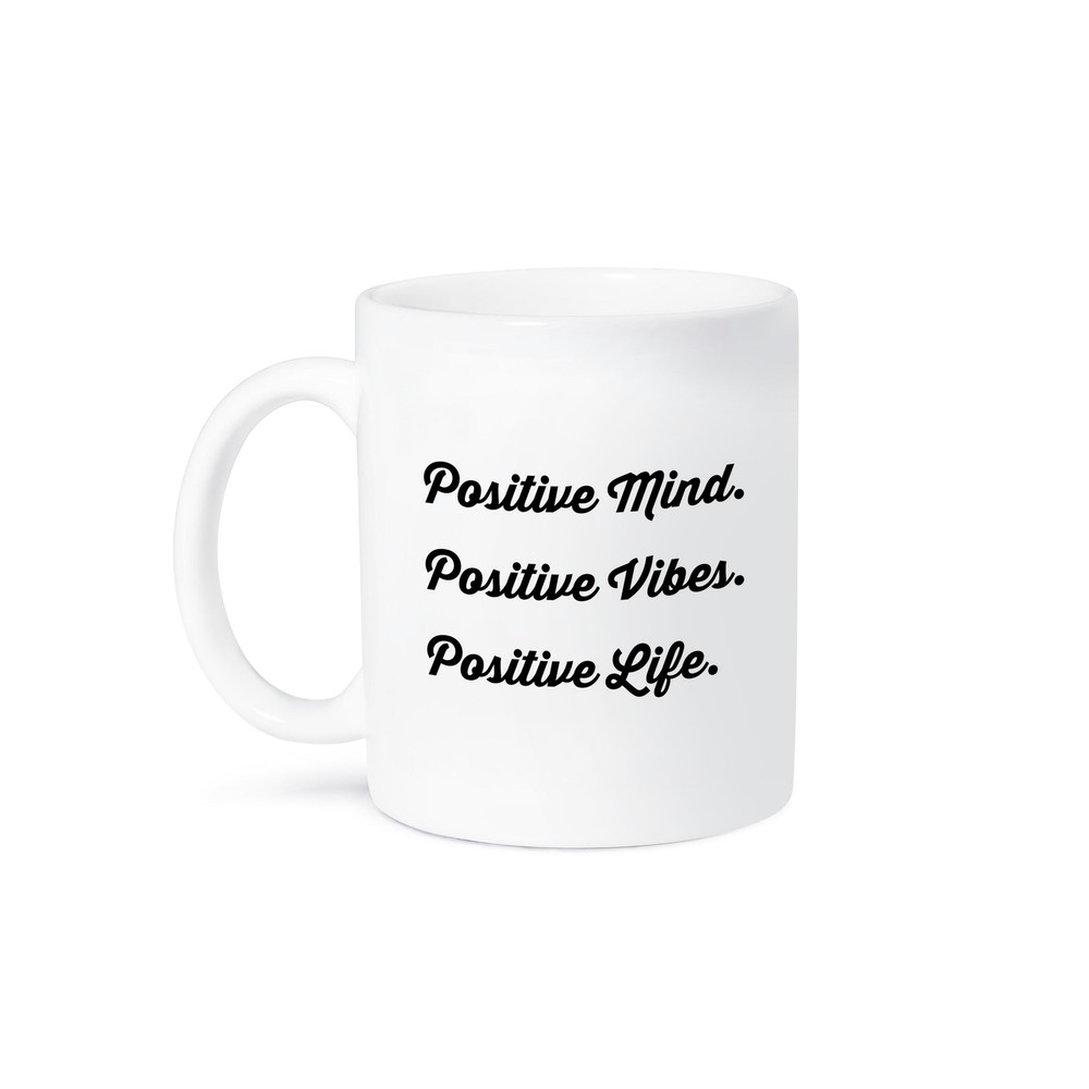 3dRose Positive Mind Vibes Life Inspirational Coffee Mug  