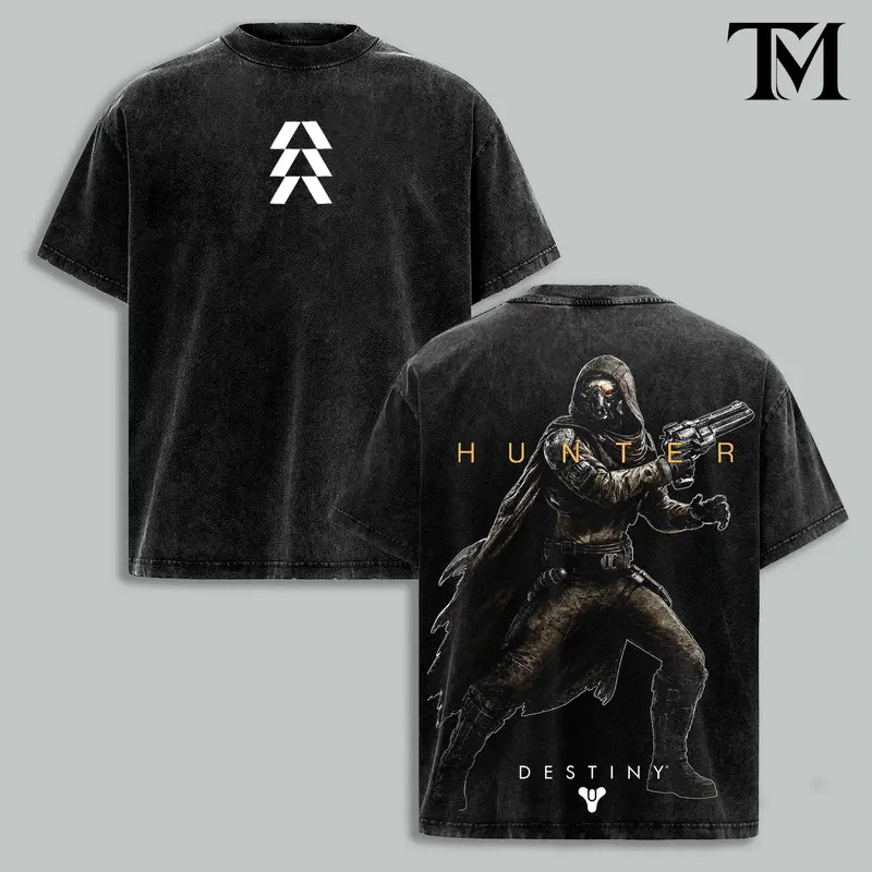Destiny 2 Vintage Graphic Tee Oversized Cotton Unisex Heavyweight Retro Gamer 3