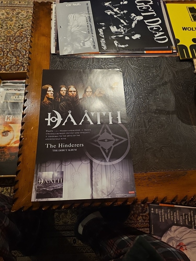 Daath The Hinderers 2 Sided Original Album/CD Release promo Poster 11x17