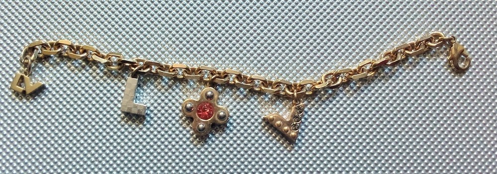 Authentic Louis Vuitton Love Letters Charm Bracelet