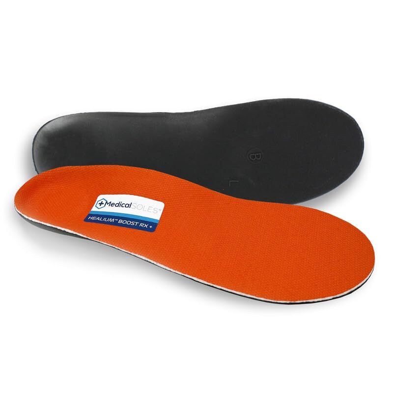 Healium Boost+ Recovery Medical Insoles Orange Size M 12 W 14