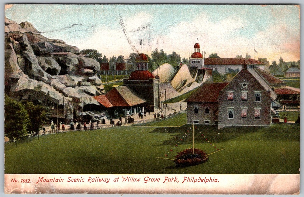 Antique Postcard Mountain Scenic Railway Philadelphia, PA 1900s