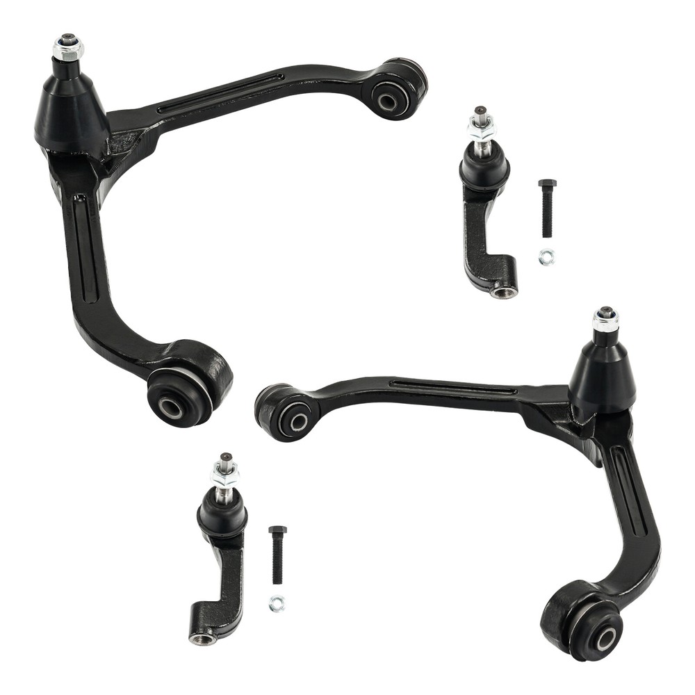4Pcs Front Upper Control Arm & Tie Rod End Kit for 2002-2007 Jeep Liberty  