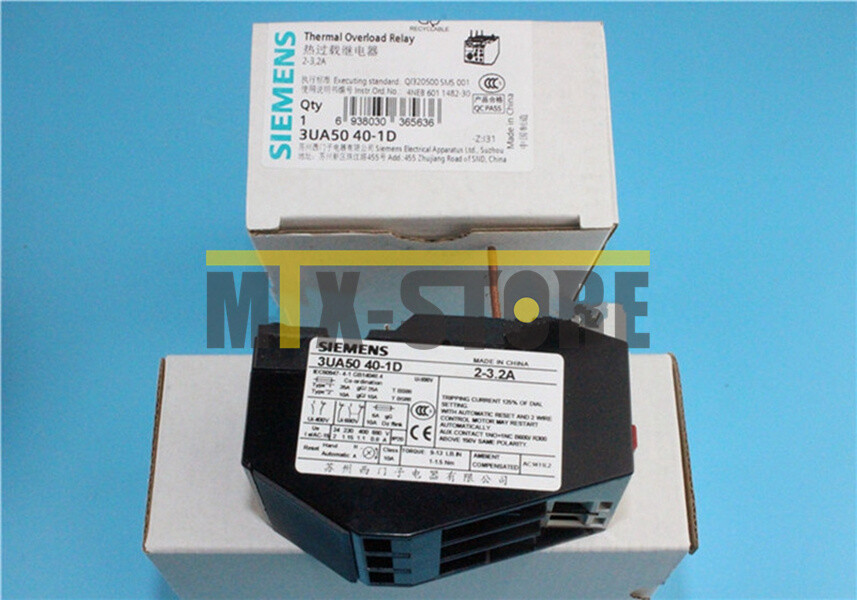 1PC New In Box Siemens Thermal Overload Relay 3UA5040-1D 2-3.2A 3UA5 040-1D