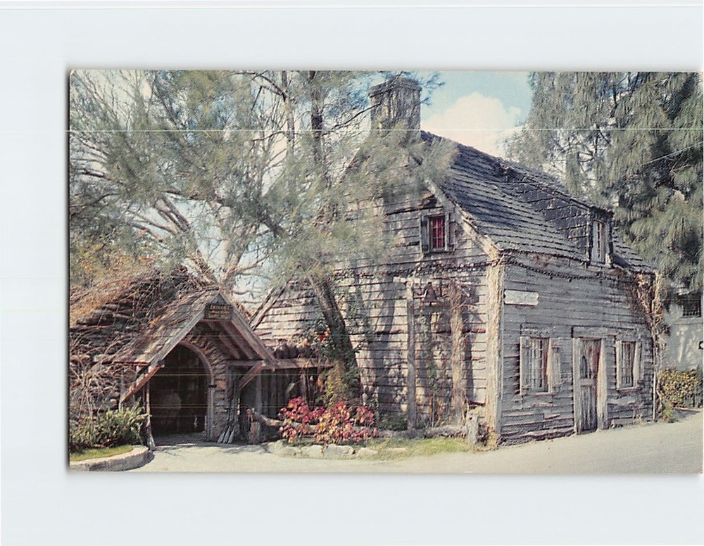 Postcard Oldest Wooden School House Saint St. Augustine Florida USA America