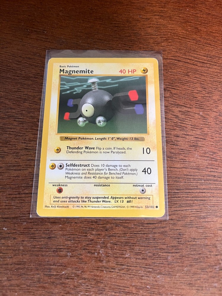 Magnemite 53/102 Base Set 1st Edition Shadowless - Pokemon TCG