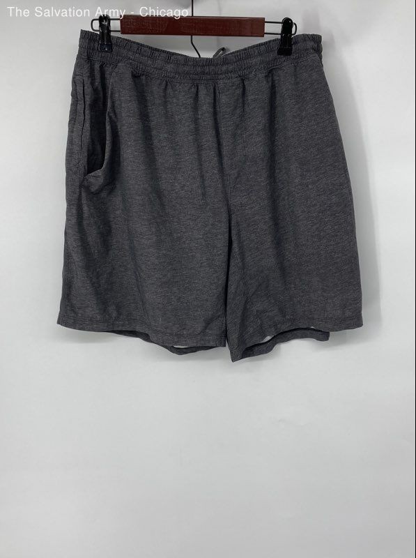 Lululemon Mens Gray Heather Elastic Waist Activewear Athletic Shorts Size Medium