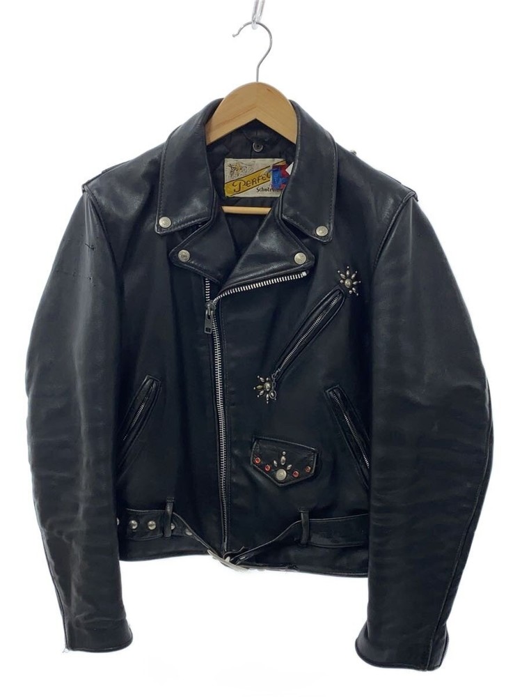 Schott Double Riders Jacket/36/Leather/Blk/Plain 3482