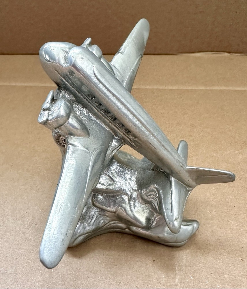 1995 Sarsaparilla Cast Aluminum Douglas DC-3 Airplane Desk Model Bookend