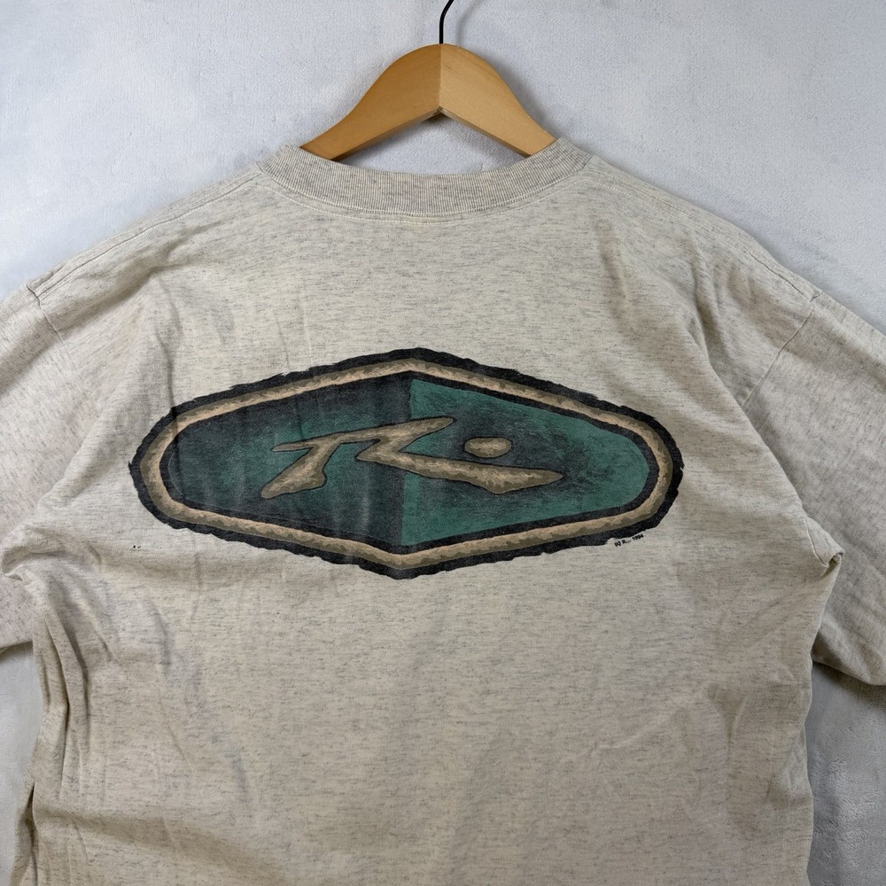 Vintage 1994 Rusty Surfwear Single Stitch T Shirt Men's L Surf Skate Distressed