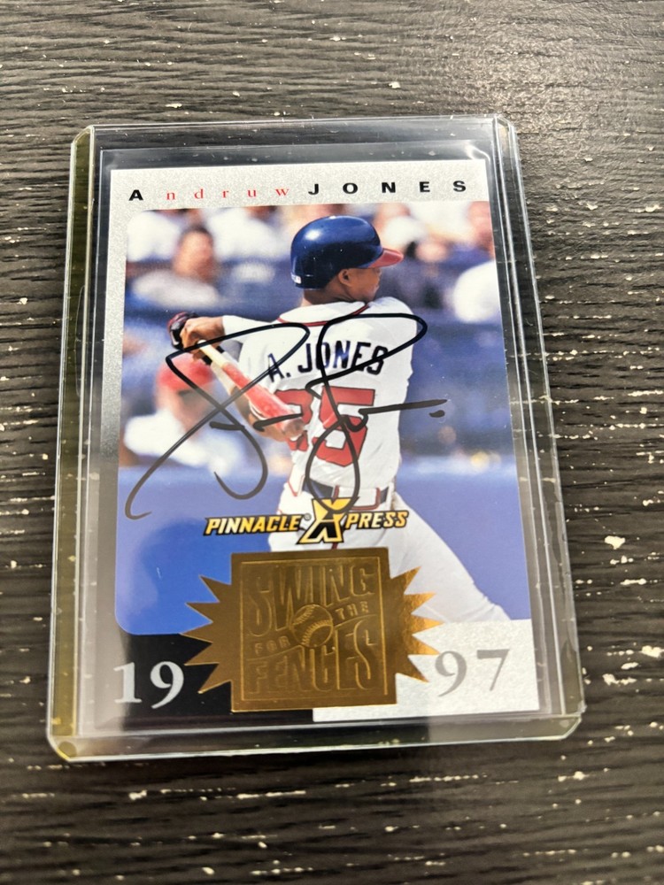 1997 Pinnacle Baseball Xpress Andruw Jones Auto HOF Atlanta Braves