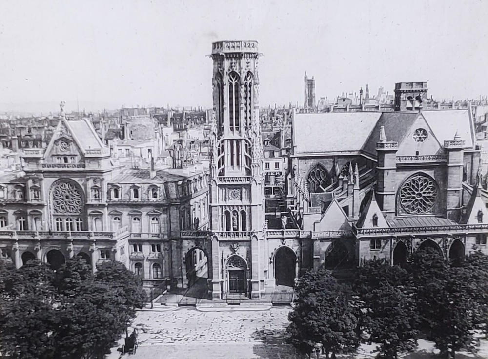 Saint-Germain-l'Auxerrois, Paris, France, Magic Lantern Glass Slide