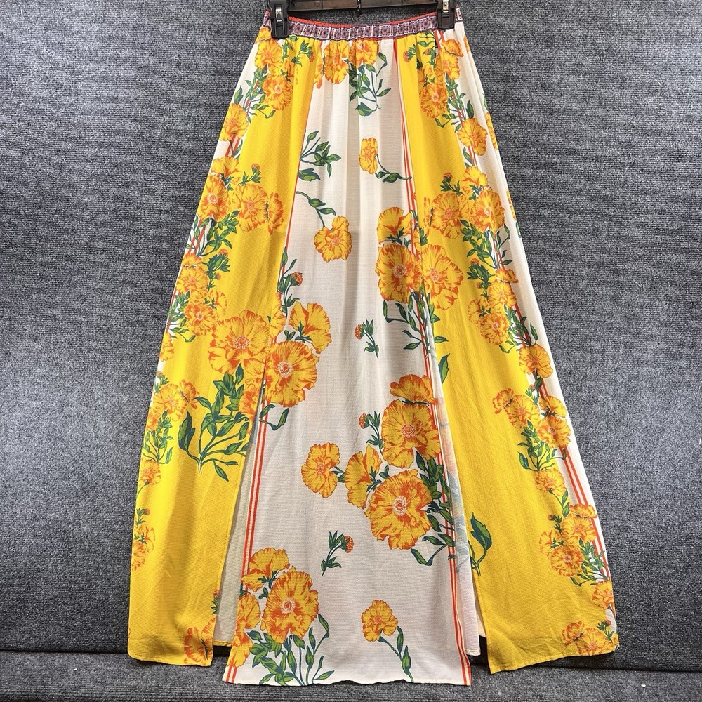 Flying Tomato Maxi Skirt Womens Small Boho Floral Colorful Hippie Artsy Indie