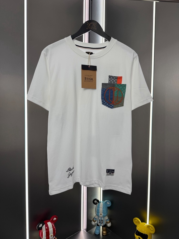 Evisu t shirt tee black/white  S/M/L/XL/XXL