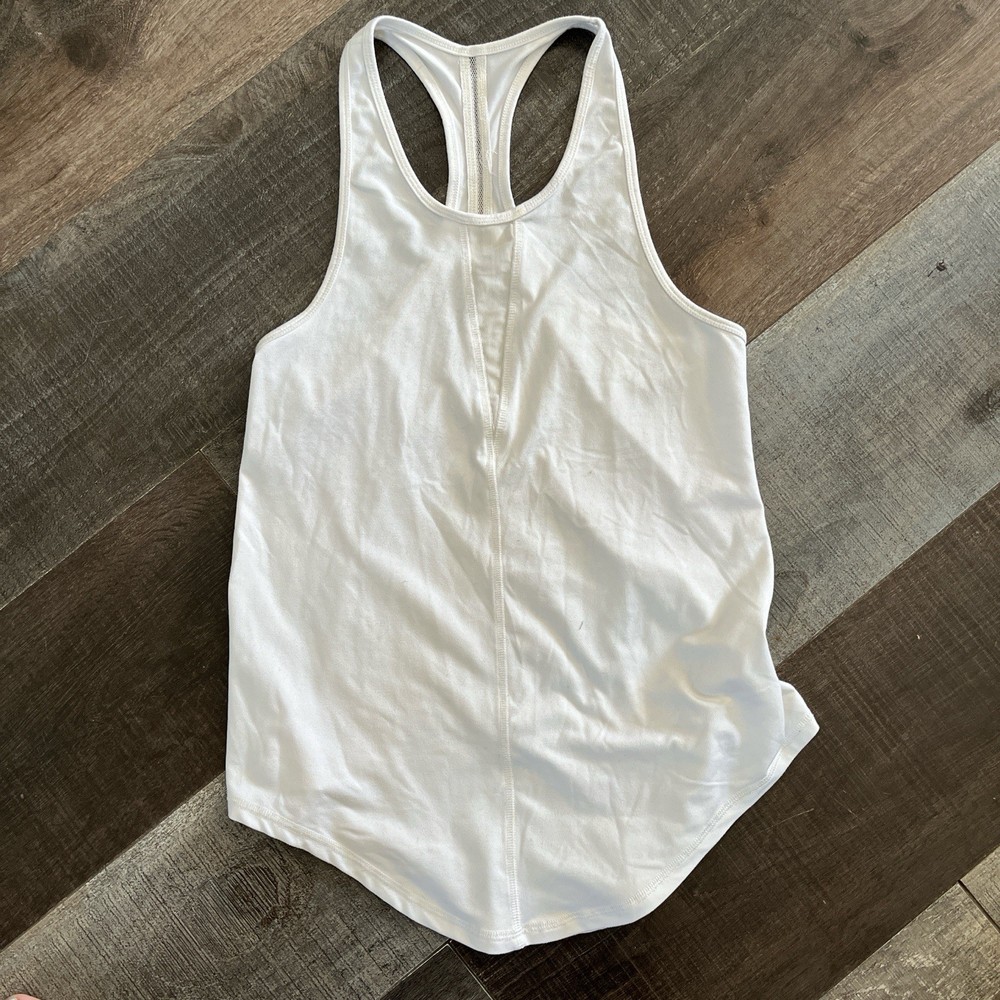 Zyia Active Women's White Racerback Stretch Tank Top Size S