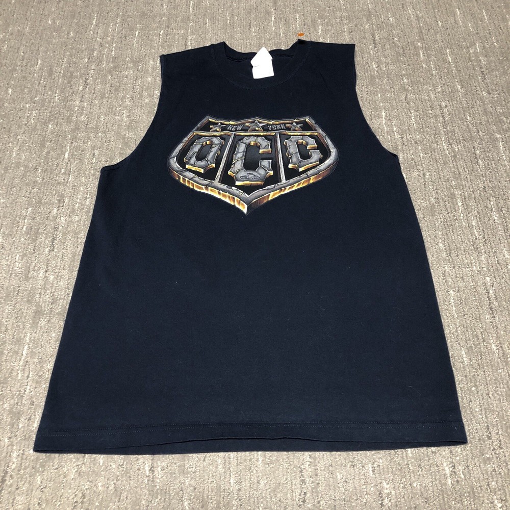 Vintage Y2K Orange County Choppers Muscle T-Shirt Size L Blue Biker Badge Tank
