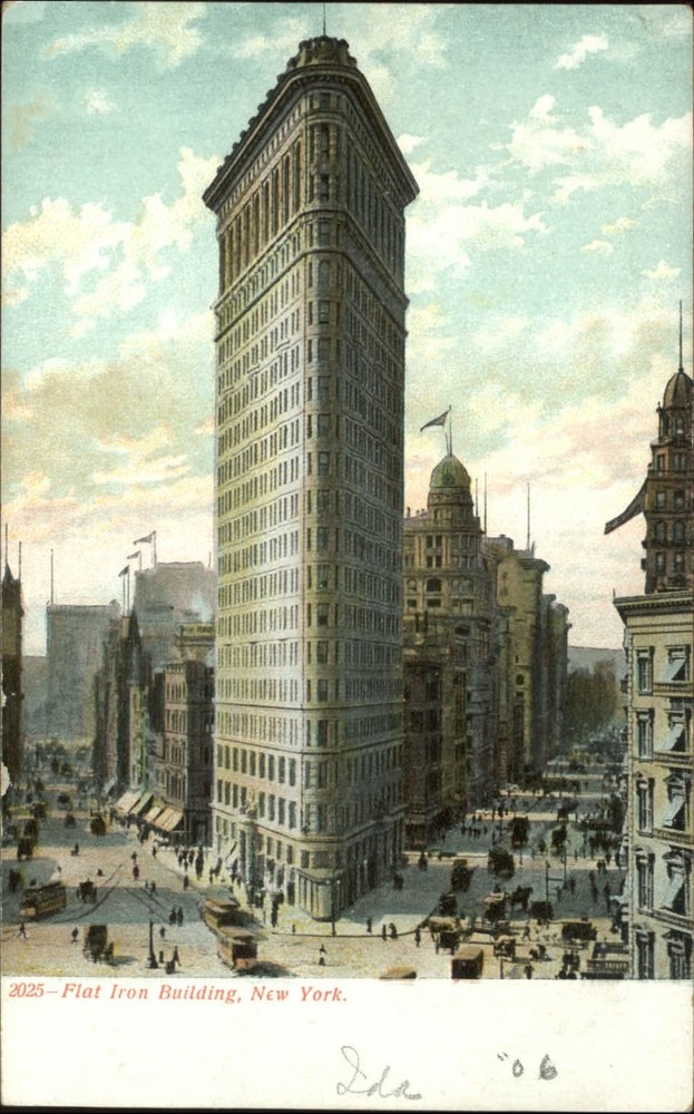 New York City New York Manhattan Flat Iron Bldg c1905 UDB vintage postcard
