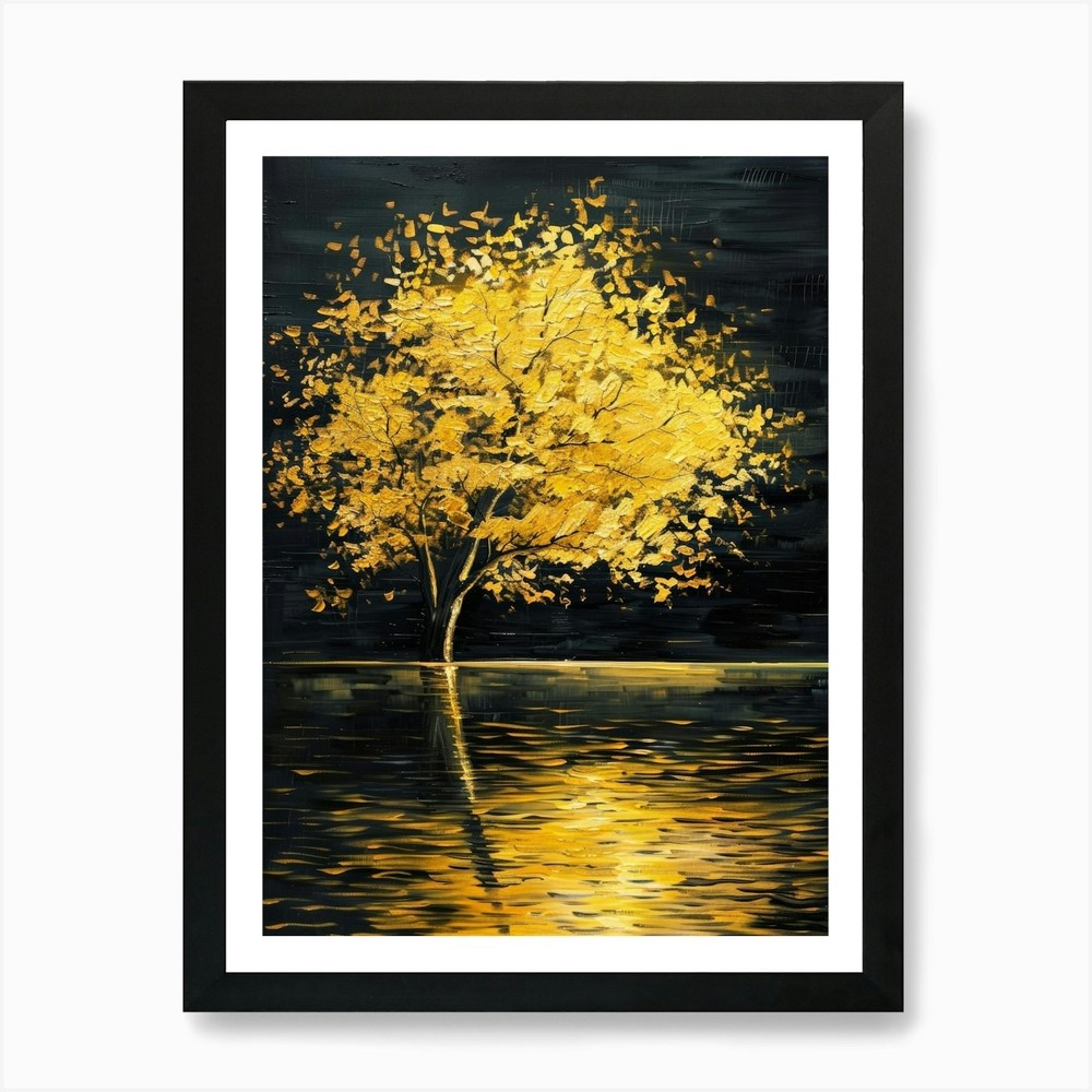 Tree In The Water 1 Art Print Framed Wall Art Poster Canvas Print Picture