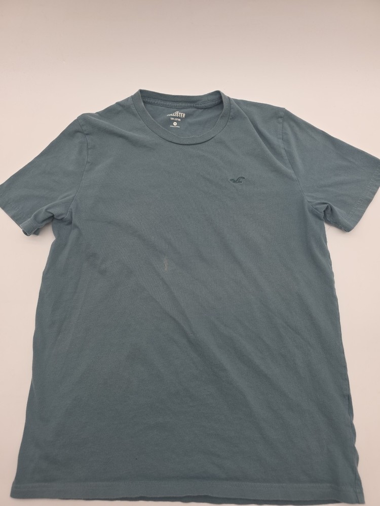 Hollister T-shirt Men M Green Logo 100% Cotton.#44872